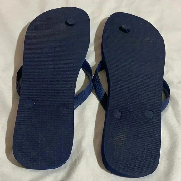 🎈HAVAIANAS Navy blue mens 46 beach resort casual summer slip  on flip flop - Picture 6 of 7